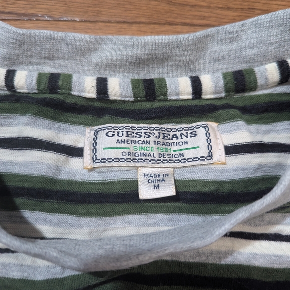 Vintage Guess Jeans USA Men's Striped Crewneck Shirt - Picture 5 of 5